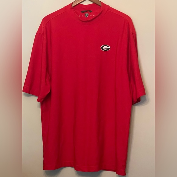 Short sleeve Nike Golf Size XXL Dri-Fit UV Mock Embroidered Georgia Logo Shirt - Picture 2 of 4